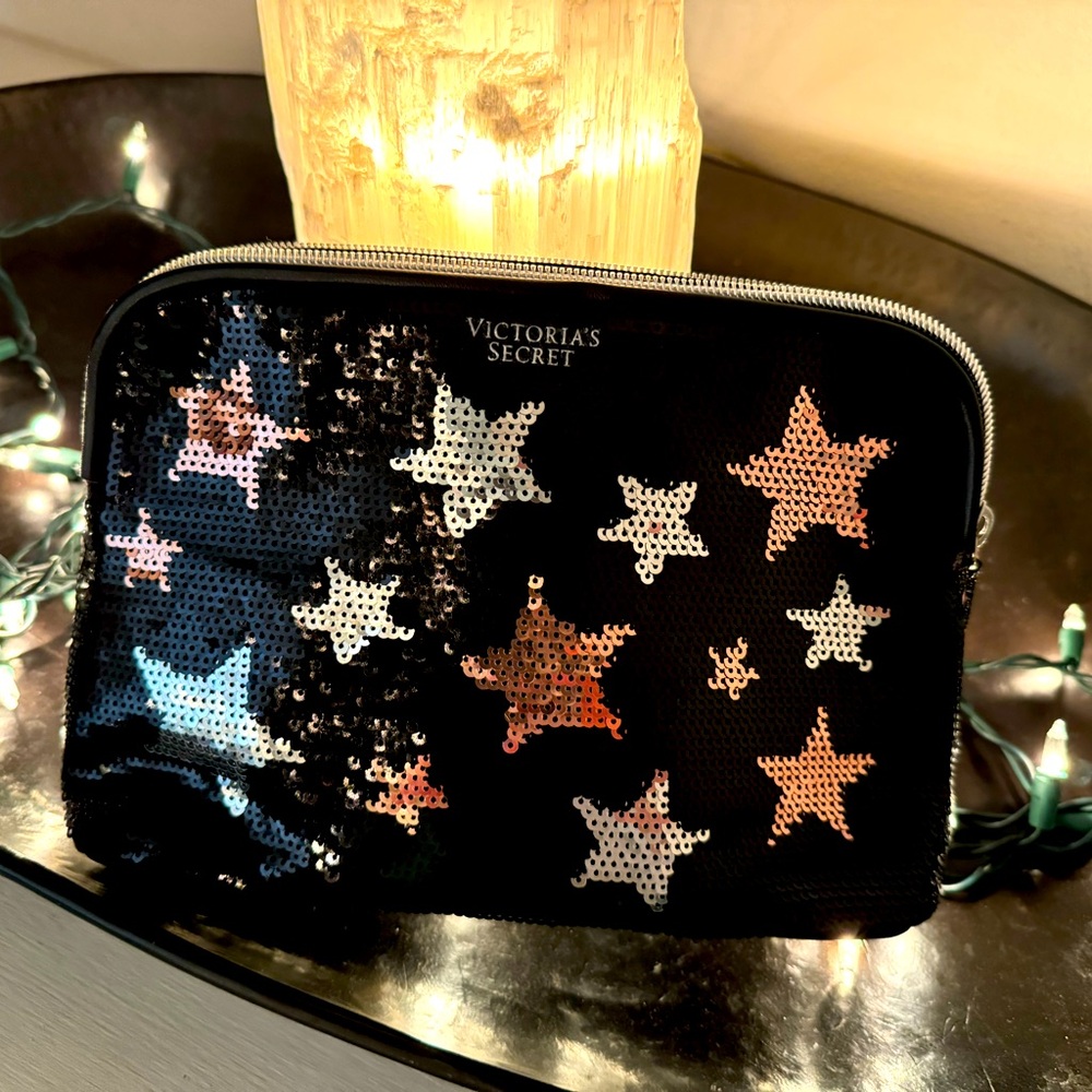 Victoria’s Secret Life of the Party sequins cosmetic bag